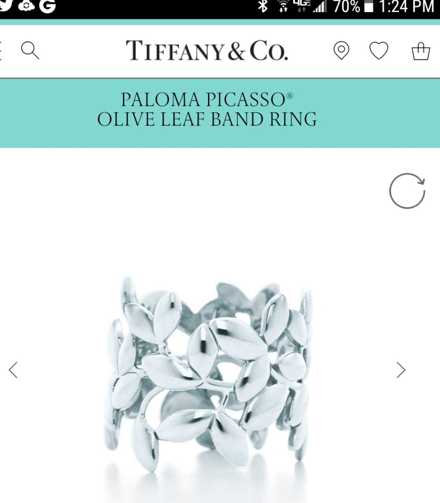 Paloma Picasso Olive Leaf Ring.